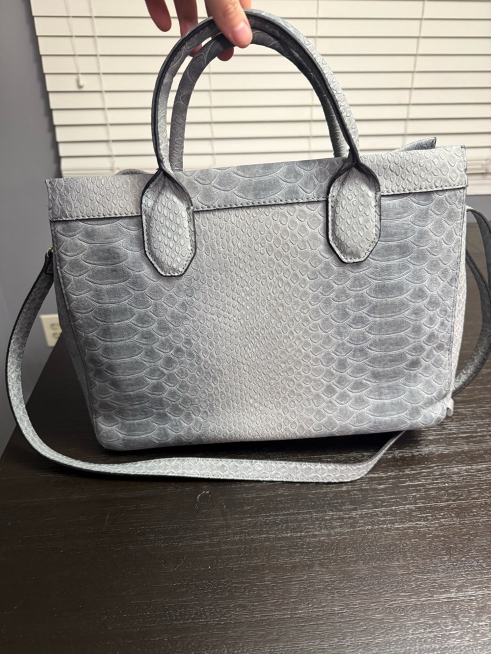 London Fog Satchel Bag “Stone Snake”  – NWT - no call outs! - Picture 3 of 6
